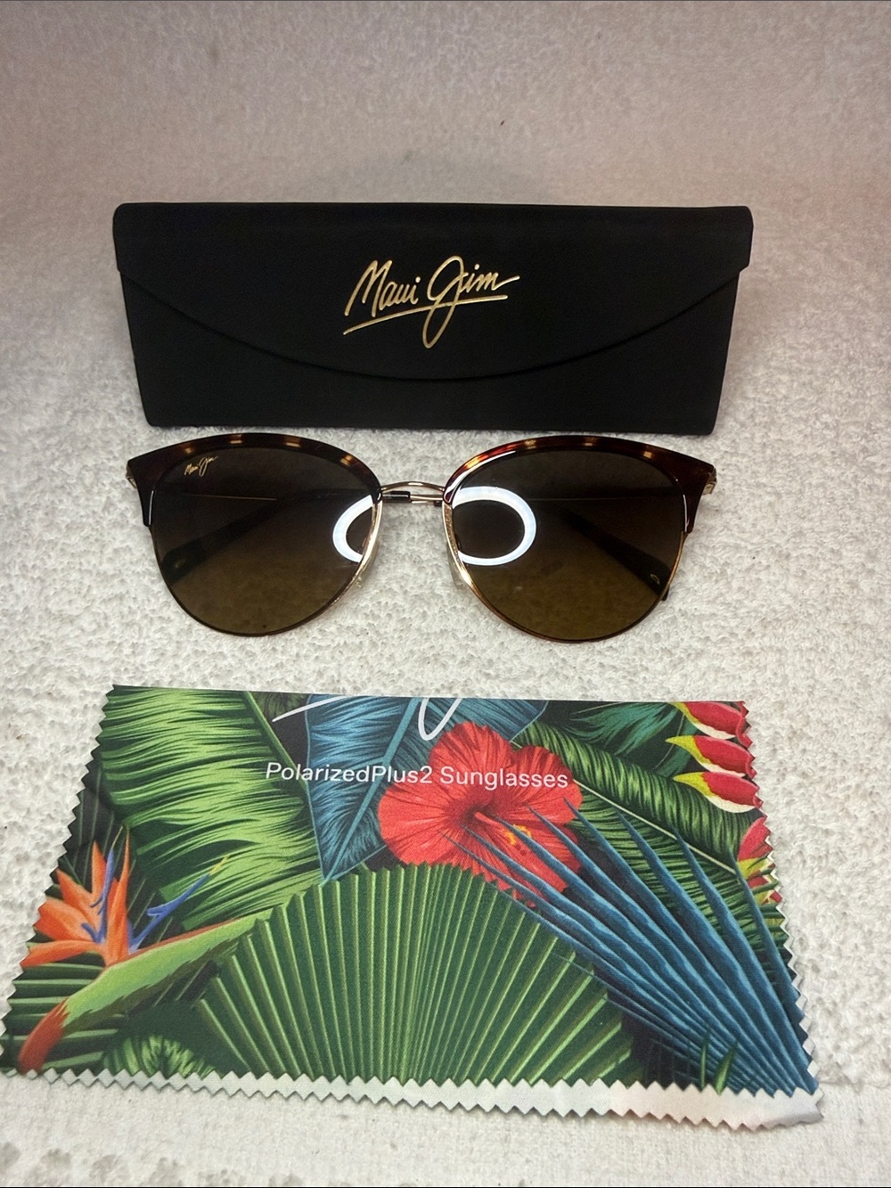 Maui Jim Olili MJ-330-10 Tortoise/Gold Polarized Sunglasses